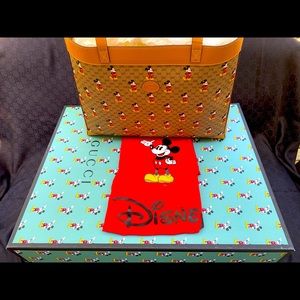 Gucci x Disney Mini Vintage GG Supreme Monogram Mickey Mouse Large Shopping Tote